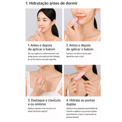 Bastão Facial Coreano com Colágeno e Hidratação Profunda