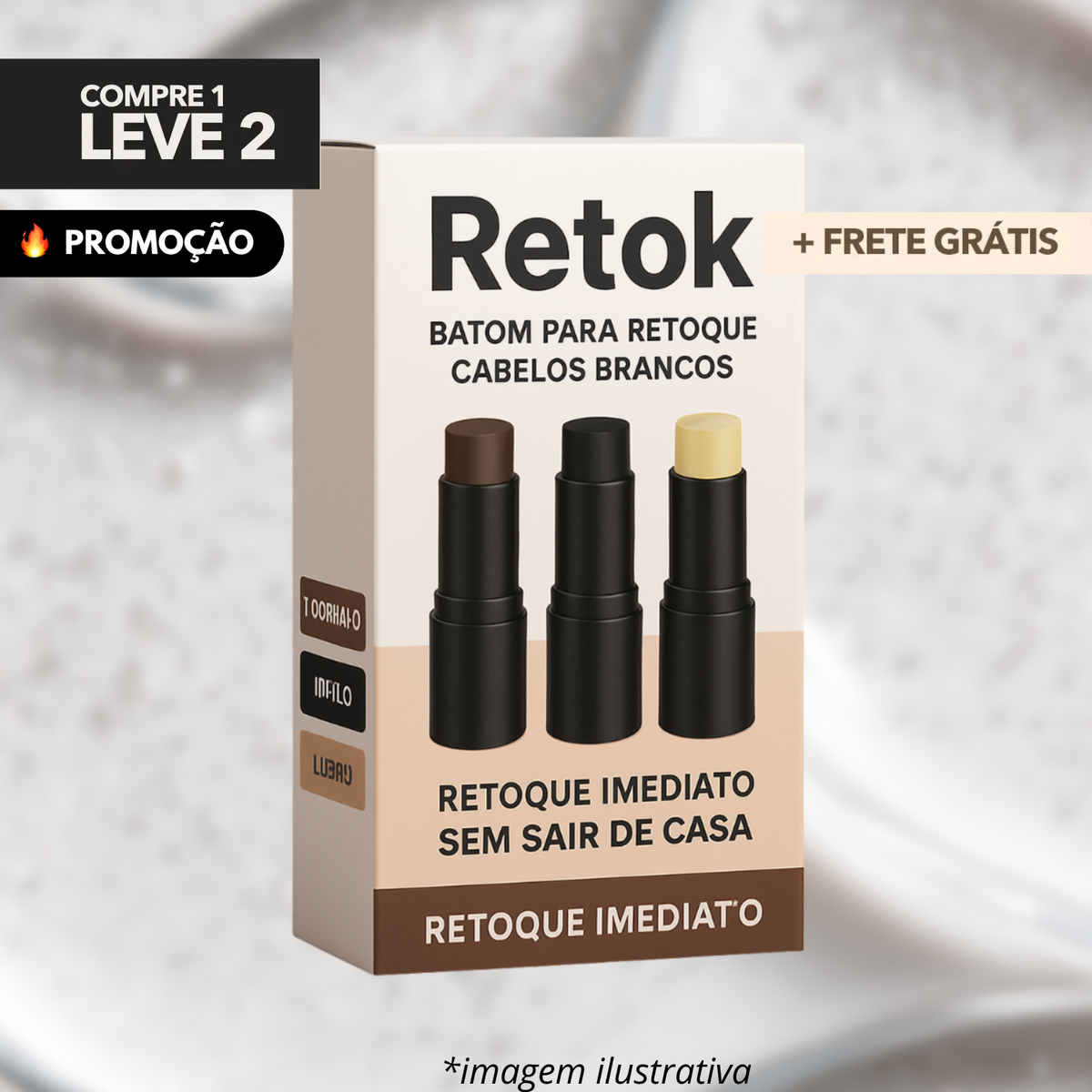 Batom Para Retoque Cabelos Brancos - Retok