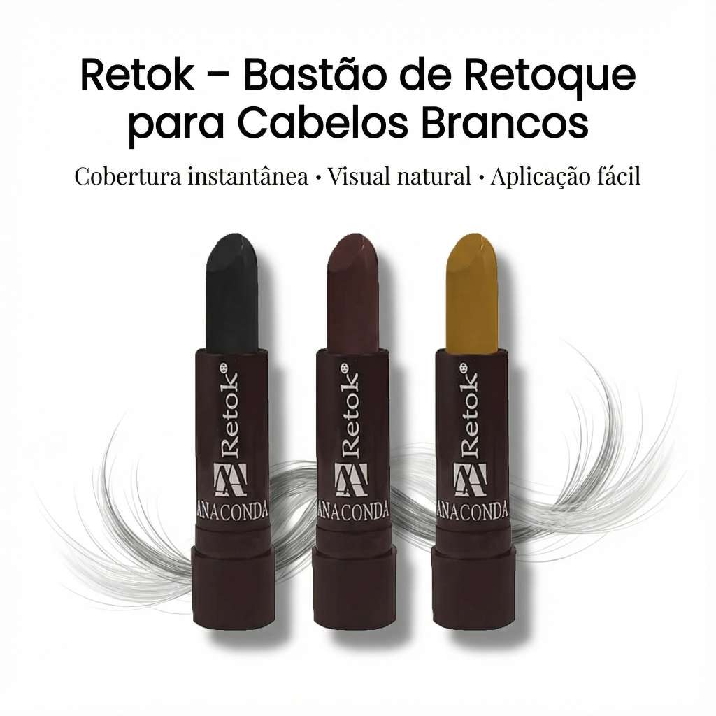 Batom Para Retoque Cabelos Brancos - Retok