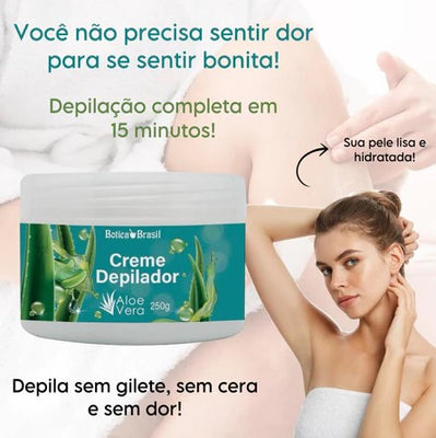 DepilaSoft™ – Creme Depilador Corpo & Rosto com Aloe Vera