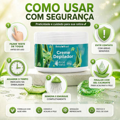 DepilaSoft™ – Creme Depilador Corpo & Rosto com Aloe Vera