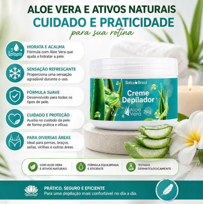 DepilaSoft™ – Creme Depilador Corpo & Rosto com Aloe Vera