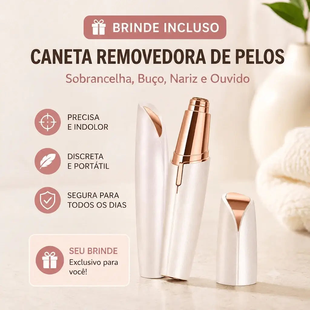 Depilador Facial DermaGlide - Remova pelos do rosto de forma rápida e indolor